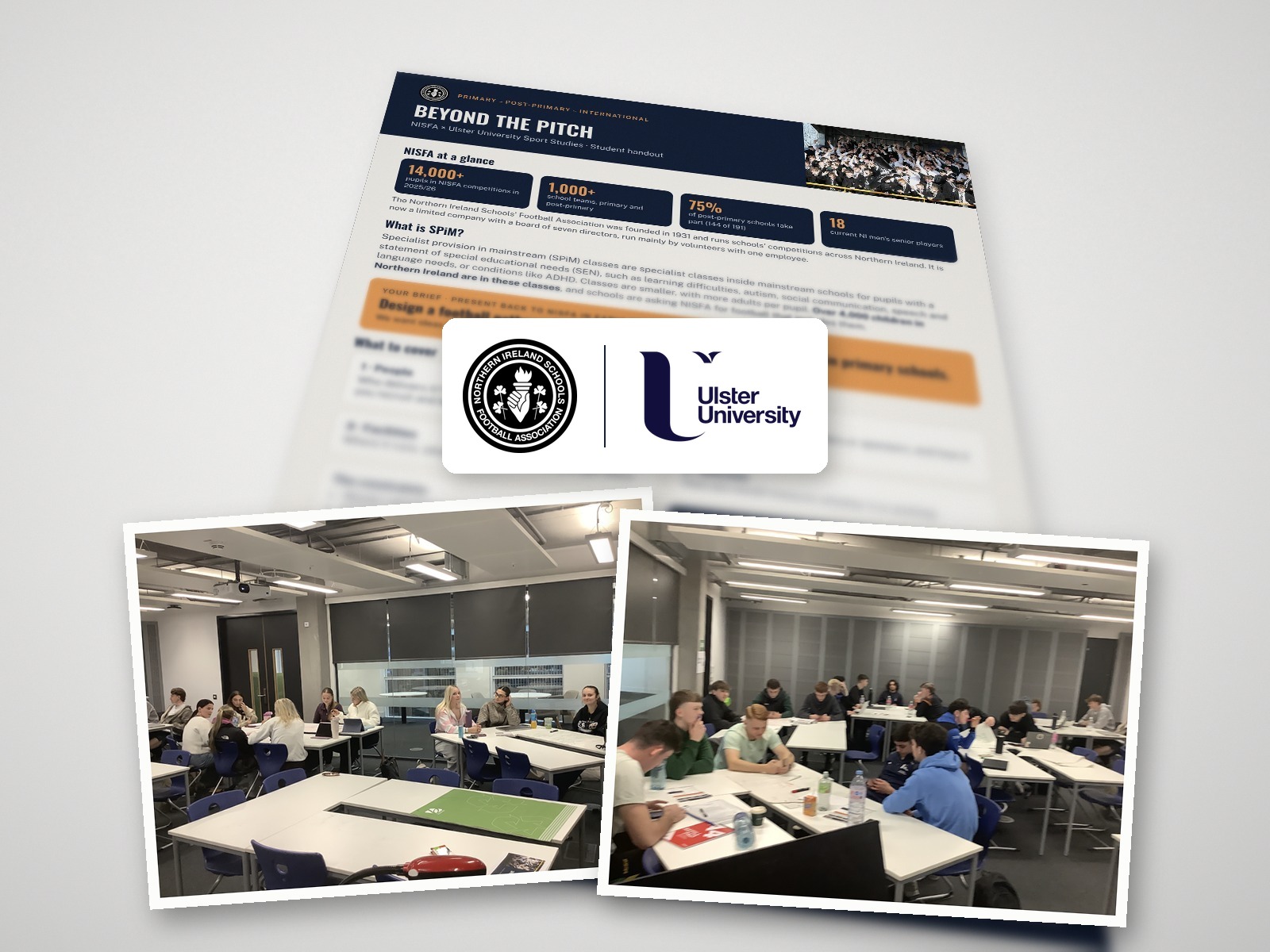 NISFA and Ulster University SPiM project handout and students